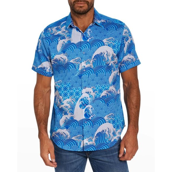 Robert Graham Other - Robert Graham CRASHING WAVE Short Sleeve Classic Fit Small NWT MSRP $228